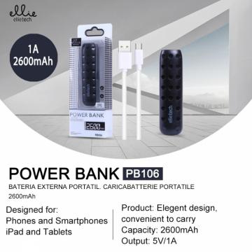 Ellietech PB106 Power Bank Petite Taille et Facile à Transporter 2600mAh 1A OFF30